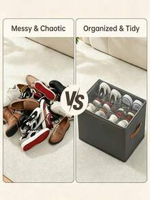 Foldable Under-Bed Shoe Storage Box Versatile Closet Divider With Transparent Window Sturdy Handle Suitable For Women For Clothing Comforters Bedding College Dorm Everyday Clothing Organization Back To School Bedroom Home Essential Accessories - Multicolor - View 7
