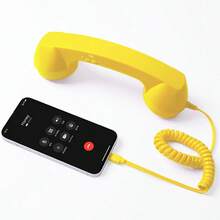 Vintage Landline Phone Handset Call Microphone, 3.5mm / Type‑C Direct Plug‑In Handset Microphone With Volume Control Anti‑Tangle Cable For Smartphones - View 24