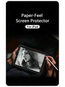 3-Pack Thick Matte Paper-Feel Screen Protector, Compatible With IPad 11th/10th Gen A16 2025/2022 Pro 13/11-Inch 2024 M4 Air 13/11-Inch Mini 7/6, Deep Texture Natural Writing Feel, Anti-Glare High Sensitivity, Suitable For Drawing, Writing And Note-Taking - White - View 2