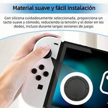 4 Gomas Para Joycon Refaccion Joystick Silicon Capuchon - Negro - Ver 3