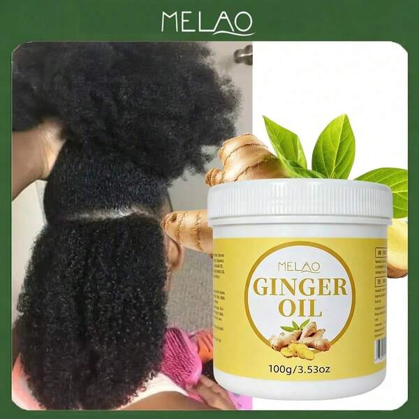 MELAO Ginger Oil Body Massage Cream, Natural Ginger Extract Moisturizing Skin Care Cream For Body Massaging, Hydrating Smoothing Body Care, 100g/3.53oz