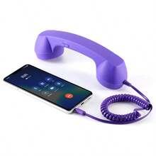 Vintage Landline Phone Handset Call Microphone, 3.5mm / Type‑C Direct Plug‑In Handset Microphone With Volume Control Anti‑Tangle Cable For Smartphones - View 22