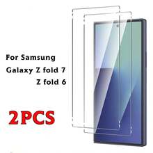 2pcs Outer Screen (Small Screen) Screen Protector Compatible With Samsung Galaxy Z Fold 8 Ultra/ Galaxy Z Flip 7 5G, Galaxy Zfold 7 / Galaxy Zfold 6, High-Quality Foldable Screen Protector, Bubble-Free, High Transparency, HD Effect, Tempered Glass Screen Protector - Clear - View 3