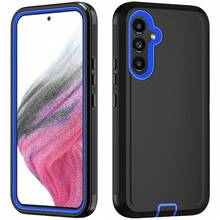 Durable Shockproof Protective Case For Phones - Black/Blue, Heavy-Duty Dual-LayercShock-Absorbing Protective Shell, With Port Dust-Proof And Scratch-Resistant, Compatible With IPhone Series, Unisex, Everyday Use - Black Blue - View 61