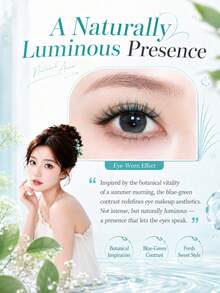 WANPIN WAN PIN Tushan Fox 80 Clusters Segmented False Eyelashes, Natural Fluffy Fox Eye Curl Style, Suitable For Beginners Daily Wear, Manga Eye Segmented Eyelashes - C - View 2