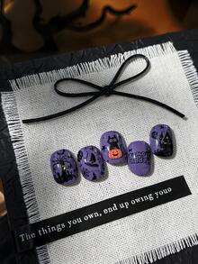 Halloween Nail Art Stamping Plates Pumpkin Skull Black Cat DIY Transfer Template Tool For Nail Salon - Multicolor - View 6
