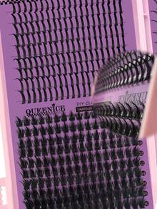 Queenice Mega Capacity Individual Lash Clusters, Single Box DIY Eyelash Extensions, Manga Wispy Spiky False Eyelashes 8-16mm Mixed Length D Curl, Fluffy Volume Lash Fans, Soft Lightweight Reusable Cluster Lashes For Daily Makeup, Party And Special Occasions - D - View 4