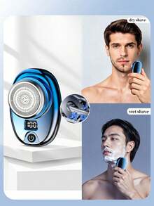 SKYWORTH USB Mini Electric Shaver, Portable And Powerful, USB-C Charging, Dry And Wet Use, Pocket-Sized Lightweight Design, Suitable For Home, Travel And Office Use, Perfect Gift Choice - Multicolor - View 2