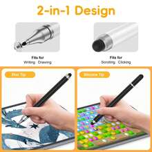 Universal 2-In-1 Digital Stylus Pen For Tablet Drawing & Phone Use, Compatible With Capacitive Touch Screens Portable Essential Smart Pencil Accessory Tool Touchscreen Pen - Rose Gold - View 1