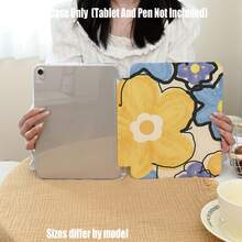 Floral Pattern Tablet Protective Case, Tri-Fold High Transparency Acrylic With Pen Slot Protective Case. Tablet Protective Case Features: Tri-Fold Stand Design, Smart Sleep/Wake, Full Coverage Protection, Skin-Friendly Frame Material, Airbag Shockproof Frame, Multi-Angle Stand, Built-In Pen Slot, Precise Cutouts, Lightweight And Portable. - Multicolor - View 9