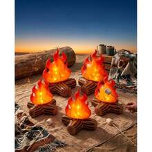 An Inflatable Flame Perfect For Decorating Camping Parties, Suitable For Both Indoor And Outdoor Use, A Simulation Campfire Perfect For Setting, And An Excellent Holiday Gift,Camping,Camping Decor - Multicolor - View 3