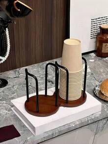 Space Saving Coffee Cup Holder PP Material Detachable Design Tea Cup & Coffee Cup Dispenser For Home Bathroom Office Table Or Coffee Bar Multifunctional Bathroom Rinse Cups Organizer Office Desk Accessories Fall Home Decor - Multicolor - View 7