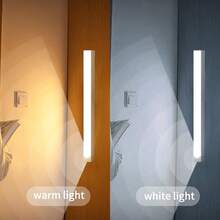 1pc 10/20/30/50cm LED Under Cabinet Light Strip With Motion Sensor, USB Rechargeable, Magnetic Strip, Suitable For Kitchen, Stairs, Hallway, Magnetic Under Cabinet Sensor Light Bar, Cool White/Warm Light Indoor Night Light - Cabinet Light - View 4