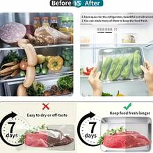 Set Of 16 Stainless Steel Containers For Outdoor Food Storage, Including 8 Plates And 8 Lids. These Kitchenware Items Are Designed For Outdoor Use, Featuring A Leak-Proof And Stackable Flip-Top Design, With Ample Space For Vegetables, Fruits, Meats - View 5