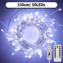 100/200/300/600顆LED白色燈串，USB供電，適用於室內派對與聖誕樹 - 白光 - 查看 8