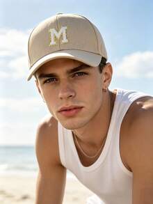 1pc Y2K Street Style Customized Initial Baseball Cap, UV Protection Breathable Summer Sun Hat, Adjustable Face-Slimming Cap, Unisex - Multicolor - View 10