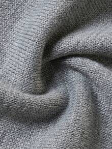 Cardigan Rajut Ruffle Abu-abu Wanita Musim Gugur, Leher Bulat, Kancing Depan, Lengan Panjang, Atasan Kasual, Pakaian Liburan Elegan untuk Wanita - Grey - View 6