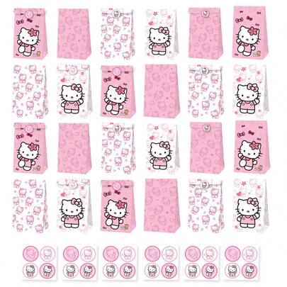 100pcs With 100pcs Stickers Cartoon Anime Character Theme Party Storage Bags, Candy Bags Disposable Gift Bags, Room Decoration And Party Decoration, Also Ideal Decoration For Halloween, Christmas And Party, At The Same Time A Great Surprise Gift For Fans, Boyfriend/Girlfriend, Birthday, Graduation Gift, Suitable For Men And Women, At The Same Time A Great Surprise Gift For Fans.