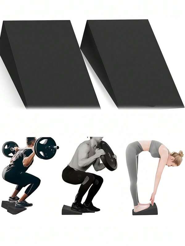Squat Wedge Blocks Non-Slip Squat Ramp Slant Board For Men Women Lightweight Leg Stretcher Trikonasana Yoga Brick Inclined Footrests For Squat Training Calf Stretching Physical Relaxation Weightlifting Exercises Home Gym Equipment Fitness