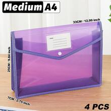 A4/B5/FC Back-To-School Must-Have | Transparent Snap-Button Expanding File Bag,Multi-Color Durable PP Accordion Pocket,Lightweight Waterproof Organizer For Students&Office,Cute Stationery Storage For Campus,Daily Commute, Study Group,Travel - Landscape - View 21