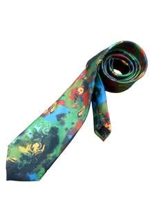 1pc Disco Elysium The Final Cut Themed Tie, Game-Inspired Cosplay Accessory, Fashionable And Novel Tie Suitable For Daily Wear And Collection Display - Green - View 3