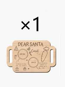 1件裝「Dear Santa」木製字母托盤，適用於派對桌面裝飾、節日桌面收納、放置信件、留言板、放置飲品、主題派對佈置 - 彩色 - 查看 12