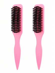 5pcs Leopard Print Tail Comb & Brush Set, Made Of Soft Bristles And ABS Material, Can Smoothen Hair, Suitable For Home And Salon Hair Care And Styling, Travel, Detangling - Multicolor - View 46