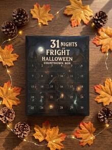 31 Nights Of Fright Halloween Countdown Box - 30 Days Advent Calendar With 30 Collectible Gothic Mini Figures, Spooky Pumpkin Skull Toy Surprise Box, Fall Halloween Party Decorations - Multicolor - View 6