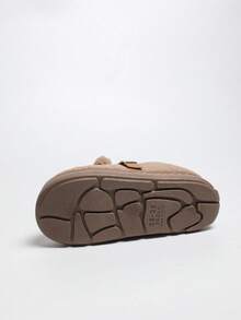 1 Pair Women Closed Toe Daily House Shoes Cute Cartoon Buckle Strap Shoes - Coffee Brown - View 10