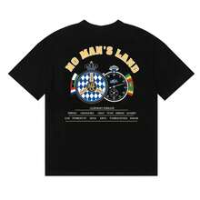 Camisetas Casuales de Cuello Redondo de Algodón Transpirable y Cómodo de Alta Calidad, Estilo Rhude, en Stock - Negro - Ver 1