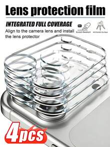 3pcs Full Coverage One-Piece Screen Protector, Acrylic Material, High Definition High Transparency Material Ensures Clear And Vibrant Screen Display, Does Not Affect Visual Presentation. Water-Resistant Design Enhances Practical Protection. Scratch-Resistant Material, Anti-Drop And Anti-Wear, Protects Lens From Scratches. Compatible With IPhone17E/17 Pro Max/17 Pro/17Air/17/16e/16 Pro Max/16 Pro/16 Plus/16/15 Pro Max/15 Pro/15 Plus/15/14/13/12/11 And Other Models - Clear - View 30