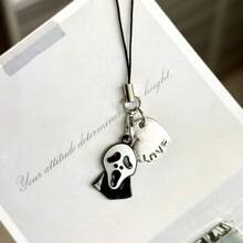 1/2pcs Gothic Halloween Phone Chain Pendant, Can Be Used As Keychain Or Earphone Charm - Multicolor - View 4