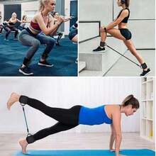 1 buah/2 buah Pita Resistensi Kebugaran yang Dapat Diatur dengan Cincin Ganda, Penyangga Latihan Kekuatan Kaki, Tali Pergelangan Kaki, Perlengkapan Pelindung Olahraga (Tali Tidak Termasuk) - MultiWarna - View 6