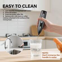 Lalayuan 1pc Mini Portable USB Rechargeable 3-Speed Handheld Milk Frother, Includes Charging Cable - View 8