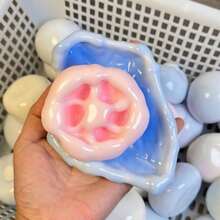 1pc Snow Skin Sticky Rice Stress Ball, Handmade Slow Rebound, Soft Squeezable Durable, Silicone Filled, Relieve Anxiety, Relax Hand Muscles, Strengthen Grip, Reduce Stress, Compact Portable, Squeeze Toy - Multicolor - View 4