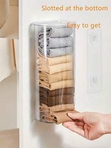 Wall-Mounted Under-Cabinet Storage Box, Multi-Compartment Underwear Bra Socks Organizer, Hanging Storage For Closet Bedroom Dorm, Clothing Storage, Storage Room Decor, Bathroom Decor, Home Decor, Back To School, Kitchen Essentials - Multicolor - View 9