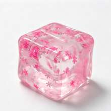 1 Peça Brinquedo de Apertar Cubo de Gelo de Cristal, Preenchido com Glitter de Flocos de Neve, Textura Macia de Maltose, TPR Elástico, Alívio de Estresse, Brinquedo de Ventilação Manual e Ponta dos Dedos, Presente Criativo de Feriado para Estudantes - Multicolorido - Visão 8