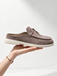 Men's Casual Shoes Suede Loafers Classic British Style Lightweight Soft Flat Shoes - Brown - View 2