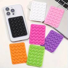 2 piezas Ventosas de silicona para teléfono - Con 24 almohadillas adhesivas, fáciles de quitar y limpiar, agarre mejorado, aptas para múltiples superficies de instalación, accesorio de viaje - Multicolor - Ver 5