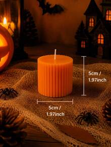 1pc European Style Orange Scented Candle, Gear Shaped, Soy Wax, 1.97 Inch Diameter, Ambient Lighting, Home Decor, Tabletop Ornament, Wedding Decoration, Holiday Party, Women's Gift, Halloween Decoration - A - View 15