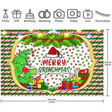 The Grinch Authorize Merry Christmas Children's Party Award Scene Birthday Party Background Banner. Christmas Themed Wall Decoration. Photo Background Garden Decor Outdoor. Ideal Choice For Celebration Events, Room Decoration, And Display Props - Multicolor - View 14