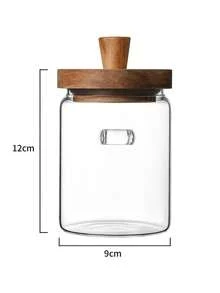 1 hũ thủy tinh kín khí đựng cà phê, hộp đựng thực phẩm đa năng trong suốt, phù hợp cho hạt cà phê, trà, kẹo, bánh quy, đồ ăn nhẹ, đường, muối, tiêu và gia vị, dùng để lưu trữ và sắp xếp cho mặt bếp, tủ chứa đồ, quầy cà phê và trạm trà - Trong sáng - Xem 5