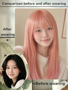 Straight Bangs Hairpiece For Women, Natural Imitation Real Hair Topper, Volumizing And Height-Increasing Seamless Hair Extension Tool - Multicolor - View 5