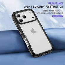 Casing Ponsel: Kompatibel dengan iPhone 17 Pro Max 16 15 14 13 12 Pro Max, Menampilkan Desain Patchwork Dua Warna, Modis dan Minimalis, Memberikan Perlindungan Menyeluruh, Tahan Guncangan dan Casing Pelindung Ponsel yang Tahan Lama. - Merah muda transparan - View 7