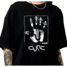 The Cure Wish Album Vintage T-Shirt, Retro Gothic Rock Band Graphic Tee - Black - View 1