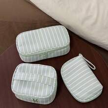 New Fashion Striped Makeup Bag, Portable Travel Cosmetic Storage Bag, Multi-Functional Toiletry Bag - Makeup Bag - View 6