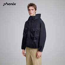 Phenix ALK Outdoor 3L Woven Jacket Men 2026SS Waterproof Windproof Softshell Coat - Black - View 3