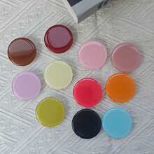1pc Korean Ins Style Solid Color Transparent Epoxy Air Cushion Stand Slouchy Desktop Folding Tablet Holder Phone Ring Buckle - Multicolor - View 2