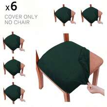 Soft Stretch Velvet Dining Chair Seat Slipcover, Removable Washable Dust-Proof Chair Cushion Protector, Universal Seat Pad Cover For Kitchen, Dining Room, Home Household - Multicolor - View 22