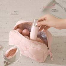 Portable Makeup Bag, Fashionable And Beautiful, Perfect For Travel And Business Trips, Featuring Cute Bow And Storage Function. - Makeup Bag - View 4